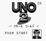 Uno 2: Small World title screen for GameBoy